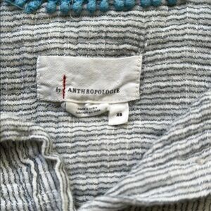 Anthropologie Striped cotton blouse XS